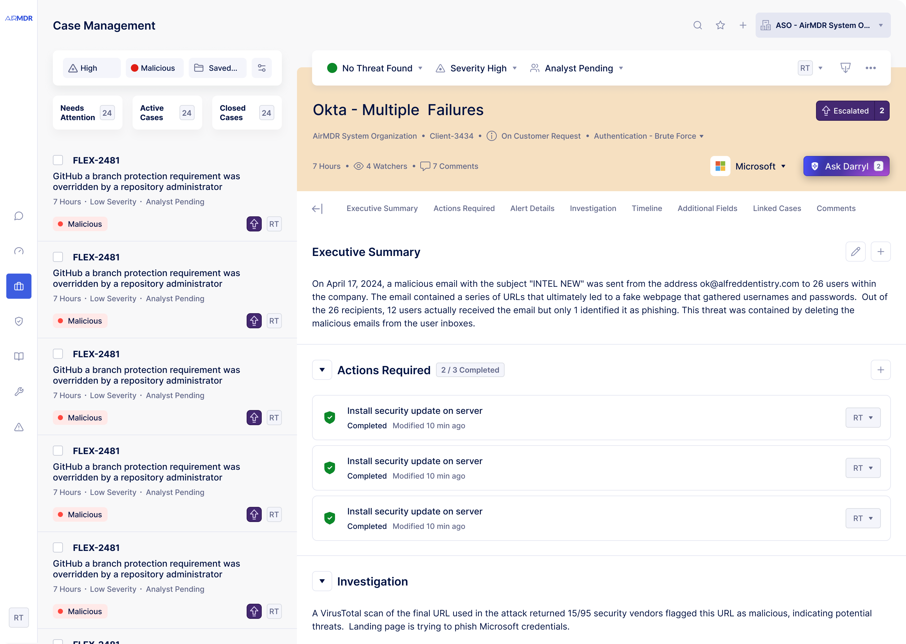 SAAS Case Manager — full visual redesign
